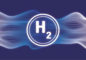 hydrogen symbol in blue